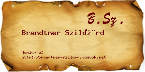Brandtner Szilárd névjegykártya